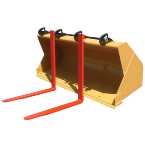 Quick-Attach Bucket Forks 6000 lb - 46" H x 60" L Tines - Quick-Attach Bucket Fork