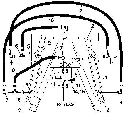 Hydraulic Angle Adjustment Kit for SBFL-2790A Blade - Snow Blade