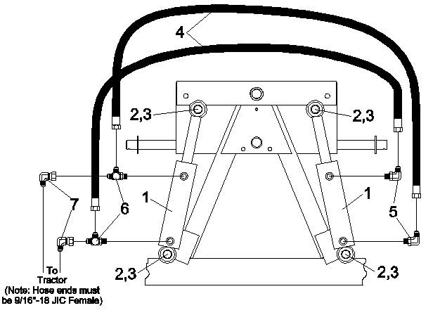 Hydraulic Angle Adjustment Kit for 5' or 6' Blade - Snow Blade