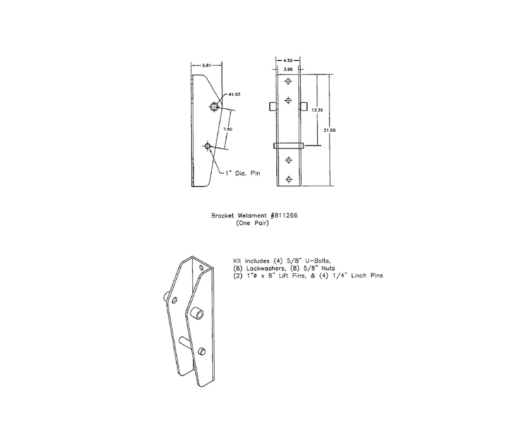 MF Brackets for Models 1462, 1464, 1515, 1520, 1525 - Quick Attach Brackets