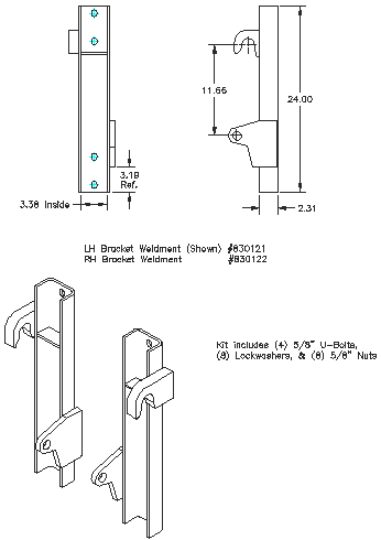 Bolt-on Interfacing Bracket Kit - Quick Attach Brackets