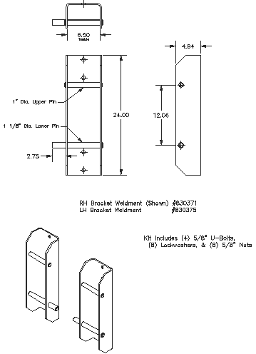 Bolt-on Interfacing Bracket Kit - Quick Attach Brackets