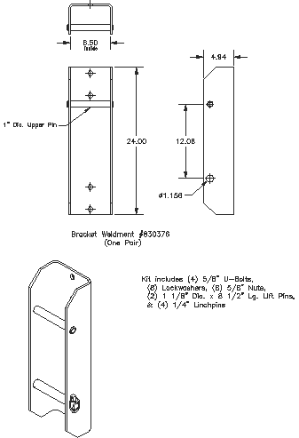 Bolt-on Interfacing Bracket Kit - Quick Attach Brackets