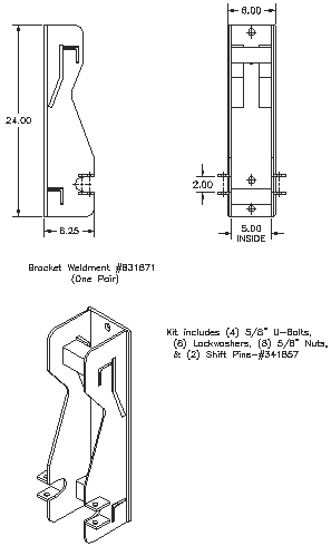 Bolt-on Interfacing Bracket Kit - Quick Attach Brackets