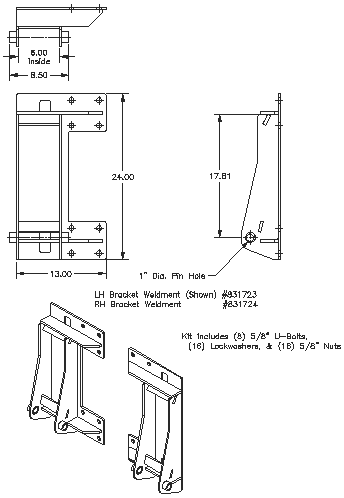 Bolt-on Interfacing Bracket Kit - Quick Attach Brackets