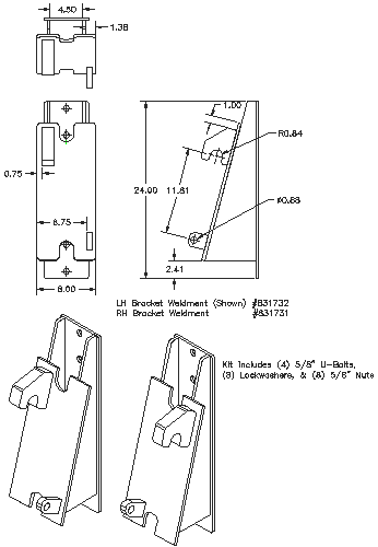 Bolt-on Interfacing Bracket Kit - Quick Attach Brackets