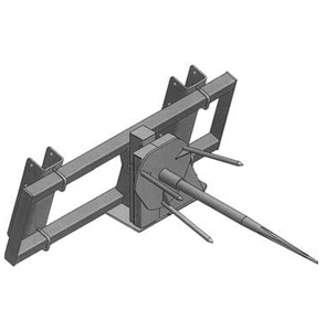 Round Bale Spin Unroller - Front Loader Optional pin on brackets - Bale Unroller