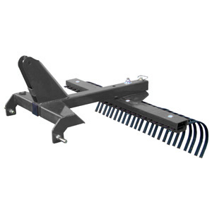 Compact Landscape Rake 4 ft - Charcoal - Compact Landscape Rake