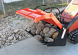 SARG Sweep Action Rock Grapple for Mini Skid 42" - Mini Attachments